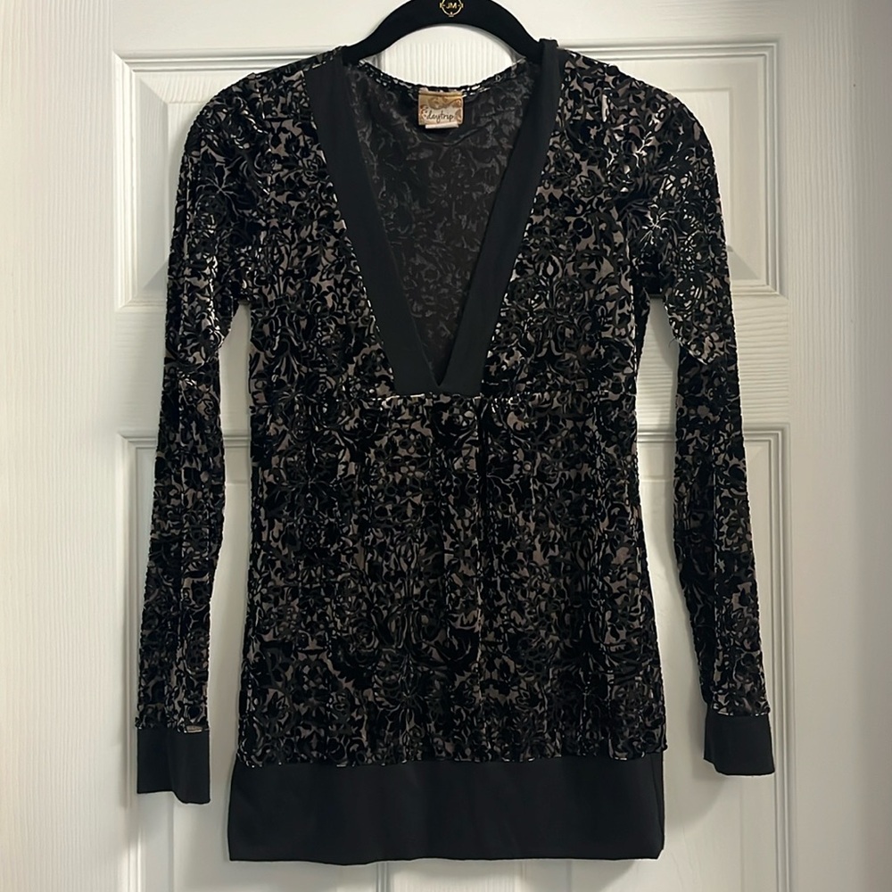 Paisley Velvet Top